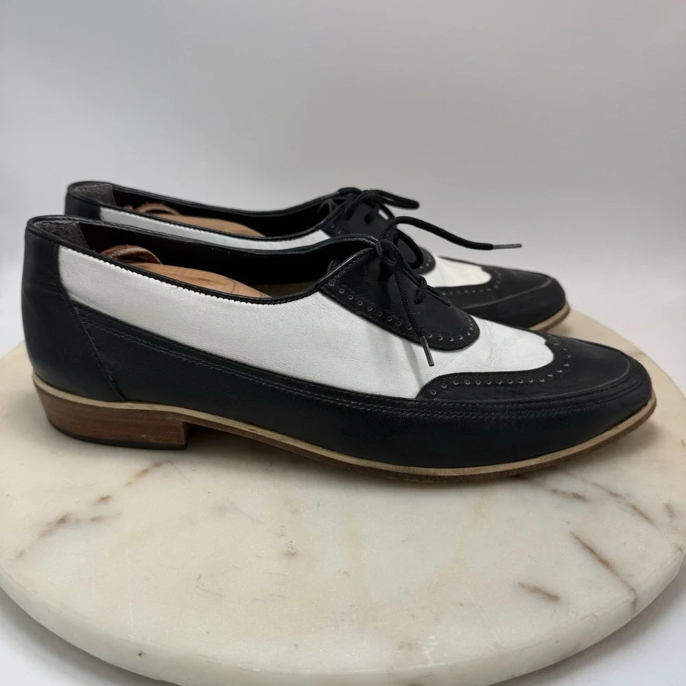 Vintage Jonathan Richard Spectator Wingtip Oxford Shoes Made In Portugal Men's 9